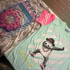 Fresh Laundry Graphic T-Shirts with Fun Designs Set of 2